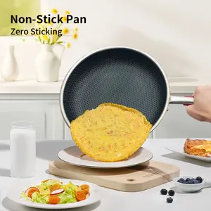 Modern large capacity cookware with lid, stainless steel handle, pasta pot, mixing non-stick, easy to clean, home kitchen cooking pot, compatible with all stovetops