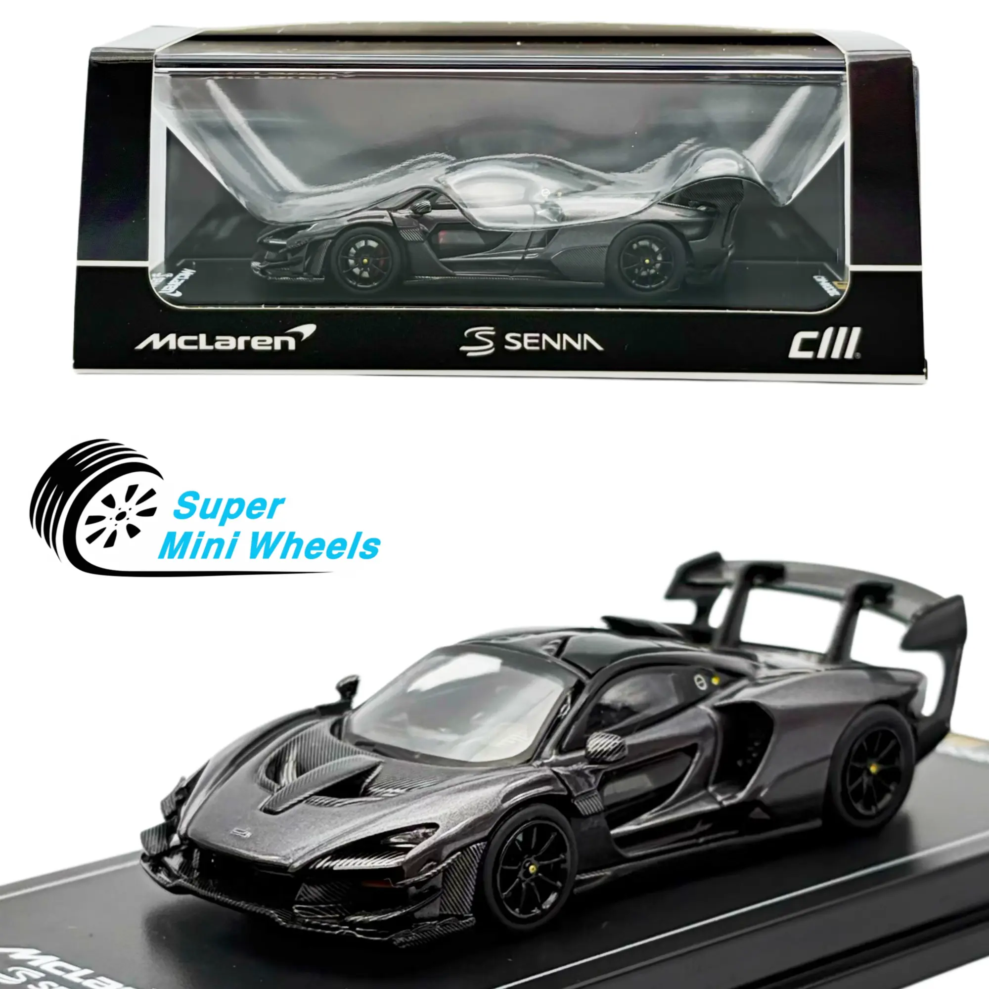 CM-Model 1:64 McLaren Senna GTR – Metallic Silver Gray