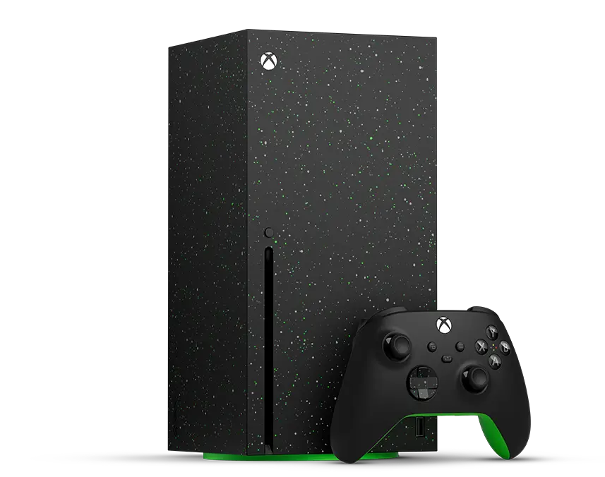 Microsoft Xbox Series X Galaxy Black Special Edition Home Games Console - 2TB Disc Drive Bundle with Special Edition Wireless Controller, USB Connectivity, Firewire Connectivity, Game Compatibility, Digital Gaming Support