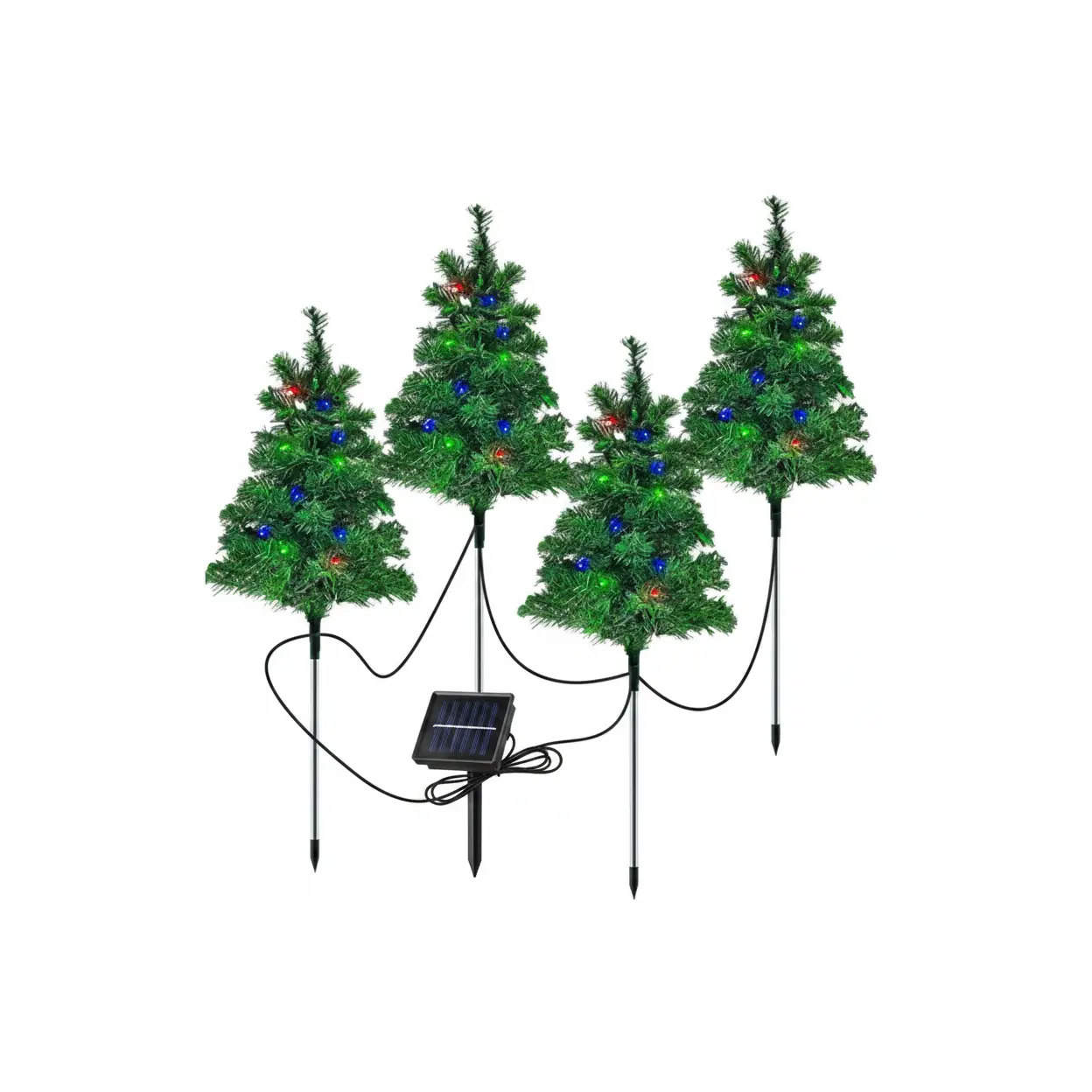 Colorful Solar Christmas Tree Outdoor Decorations