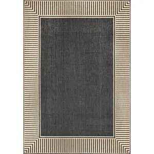Asha Simple Border Indoor/Outdoor Area Rug