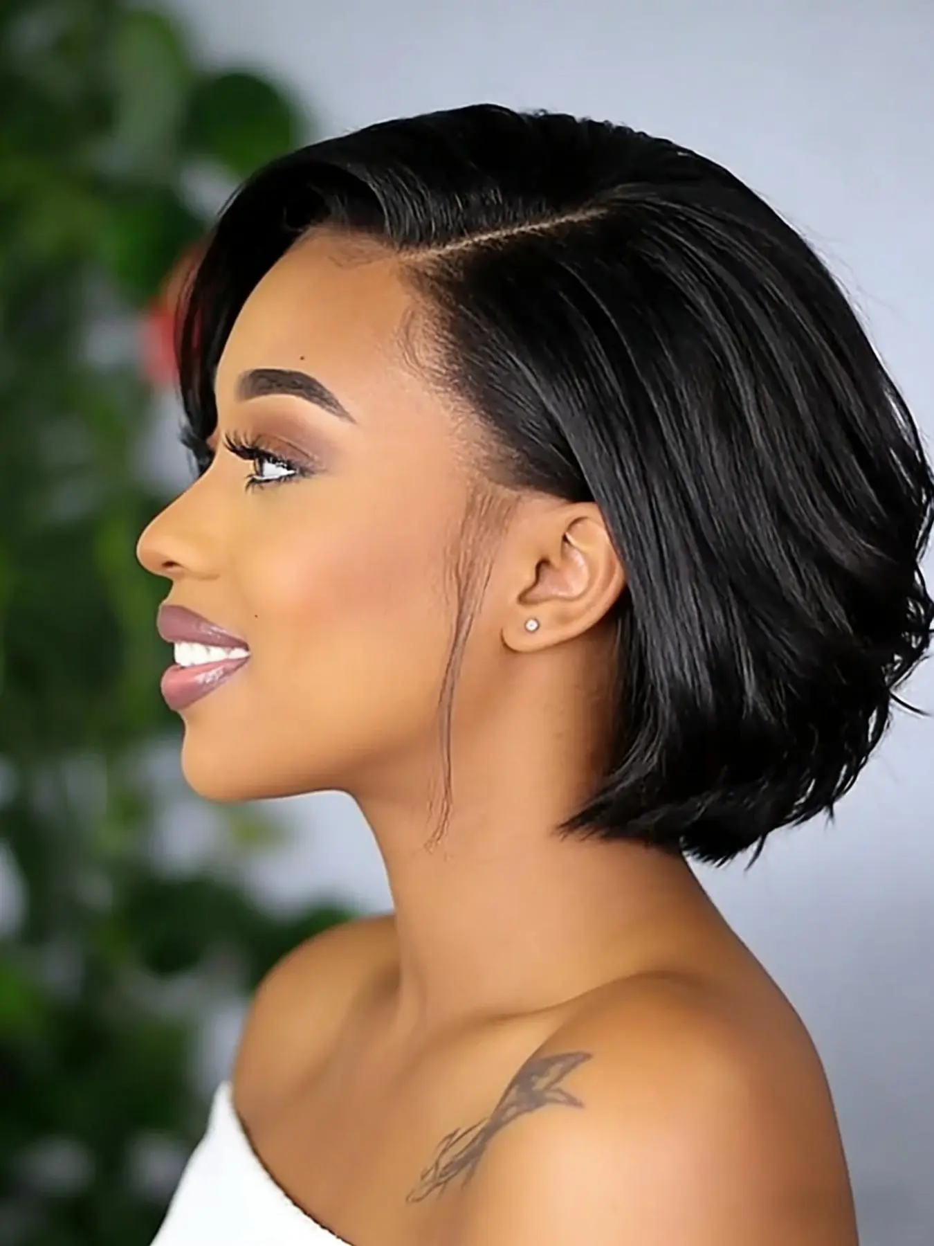 6inch Short Wig Human Hair 13x4 Lace Front Pixie Cut Wig Human Hair Silky Short Transparent Lace Front Wigs Human Hair Straight Short Wigs For Women 150% Density Halloween Costumes Fluffy Wave Wig Frontal Wig