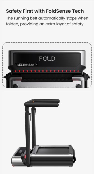 WalkingPad MX3 Folding Treadmill with Adjustable Handrail for Home Gym | 7.4MPH