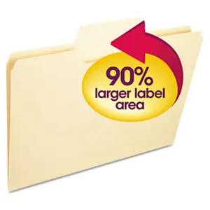 212 MAIN Smead SuperTab Heavyweight File Folder - Manila, 0.33 Cut, Letter Size, 50 per Box