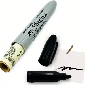 Portable Hidden Secret Storage Marker Pen, Waterproof Safety Marker, Permanent Oil Marker, Ink Pen, Office Stationery & Supplies, 1 Count