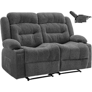 VEVOR Loveseat Recliner Sofa with Massage Heat, Power Reclining RV Couch, PU Leather Electric Recliner Sofa with USB Outlet/Storage/Cup Holders/Pockets, Home Theater Seating for Living RoomVEVOR Super Brand Day