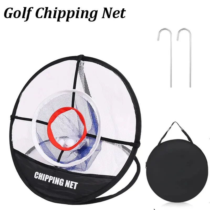 Golf Chipping Net - Pop-Up Multi-Zone Chipping Drill Training Aid for Adults, Durable Net Fabric, Quick Setup, Lightweight Portable, Improves Short Game Accuracy for Home Indoor Outdoor Use