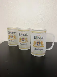 Printed Frosted Beer Mug Modelo Theme Papa Abuelo Padrino Jefe Tio Esposo Gift Fathers Day Gift Dia de Los Padres