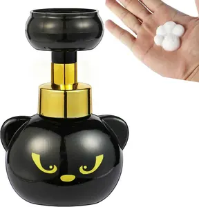 Cute Cat Paw Foam Soap Dispenser – Black Kitty Foaming Pump Creates Paw-Shaped Foam, Refillable & Eco-Friendly Hand Soap Dispenser, Perfect for Bathroom, Kitchen, Home, Salon, Cat Lover Gift, Kids Friendly, Cute Animal-Themed Decor & Fun Home Accessories