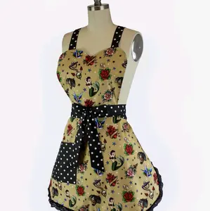 Retro Apron 1950s Vintage Inspired Tattoo Art Apron
