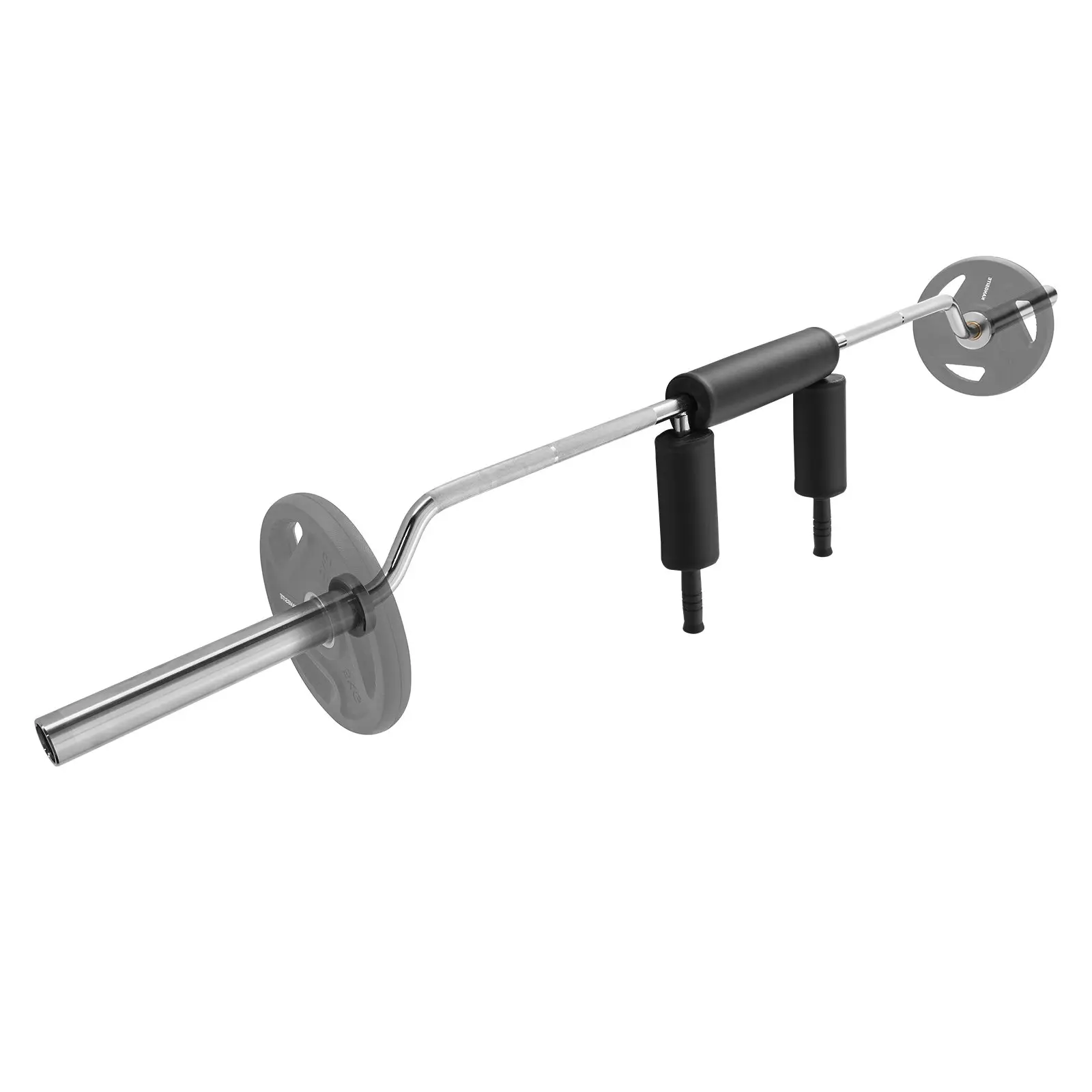 【Summerfinds】VEVOR A3 Steel Safety Weight Bar, 700 LBS Capacity, 28mm Diameter, Shoulder Pads, Foam Cushions, Hand Tool Attachment, 44.53 lbs, Thigh-Fitting, Barbell-Compatible, for Front Squats, Neck-Chest-Abdomen Training, Durable Structure, Thighs, Bar