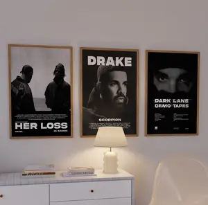 Set Of 3 Drake Bundle Album Cover Wall Art Poster HD Print Unframed Aesthetic Room Home House Modern Wall Decor Trendy Gift.