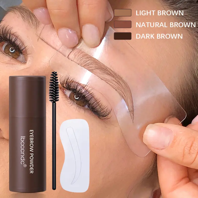 IBCCCNDC Lazy Eyebrow Powder, Waterproof and Sweatproof Natural 3D Stamping Eyebrow Powder, Eyebrow Drawing Tool for Beginners, Cosmetic, Eyebrow Define Powder