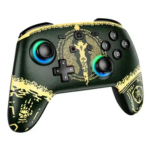 VIDPPLUING Wireless Controller with Dual Vibration Game Joystick Remote, Smartphone Button Adjustable, Royal Design Featuring Black and Gold Patterns controller Gaming Accessories Console Turbo Sw-King Tears controller Wired controller