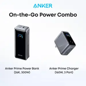 [Live Only]Anker Prime Power Bank (26K, 300W) and Anker Prime Charger (160W, 3 Ports, Smart Display)