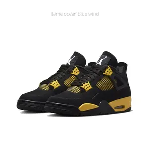 Retro Thunder Colorway Mid-Top Basketball Shoes