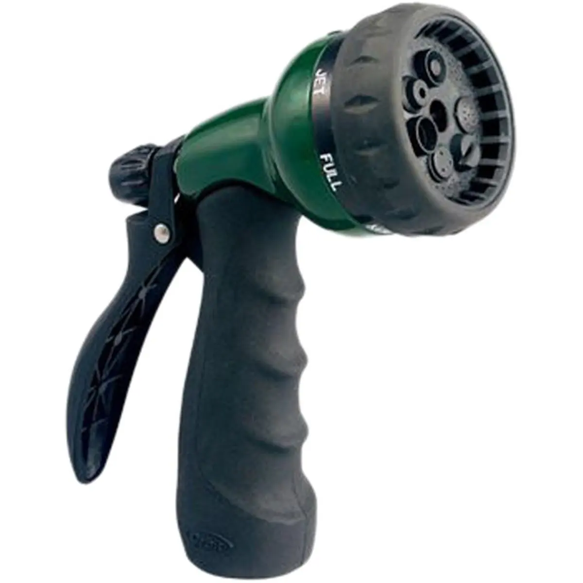 Orbit 7-Pattern Zinc Rear Metal Hose Nozzle - Adjustable Spray Nozzle, Green, 0.55 lbs, Rubber Handle Grip, Trigger Lock, Fixed Pattern, Sprayers, Hose Set Watering Equipment for Home Improvement Gardeners’ Outdoor Watering & Irrigation