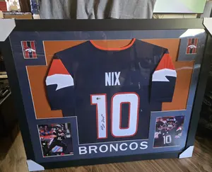 Bo Nix NFL Autographed Framed Jersey - Graded Sports Collectible Accessory