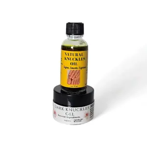 Dark Knuckles Oil & Gel Corrector for Knees Elbows Armpits 1 oz Each for Even Skin Tone Reduction Set of 2 Body Care
