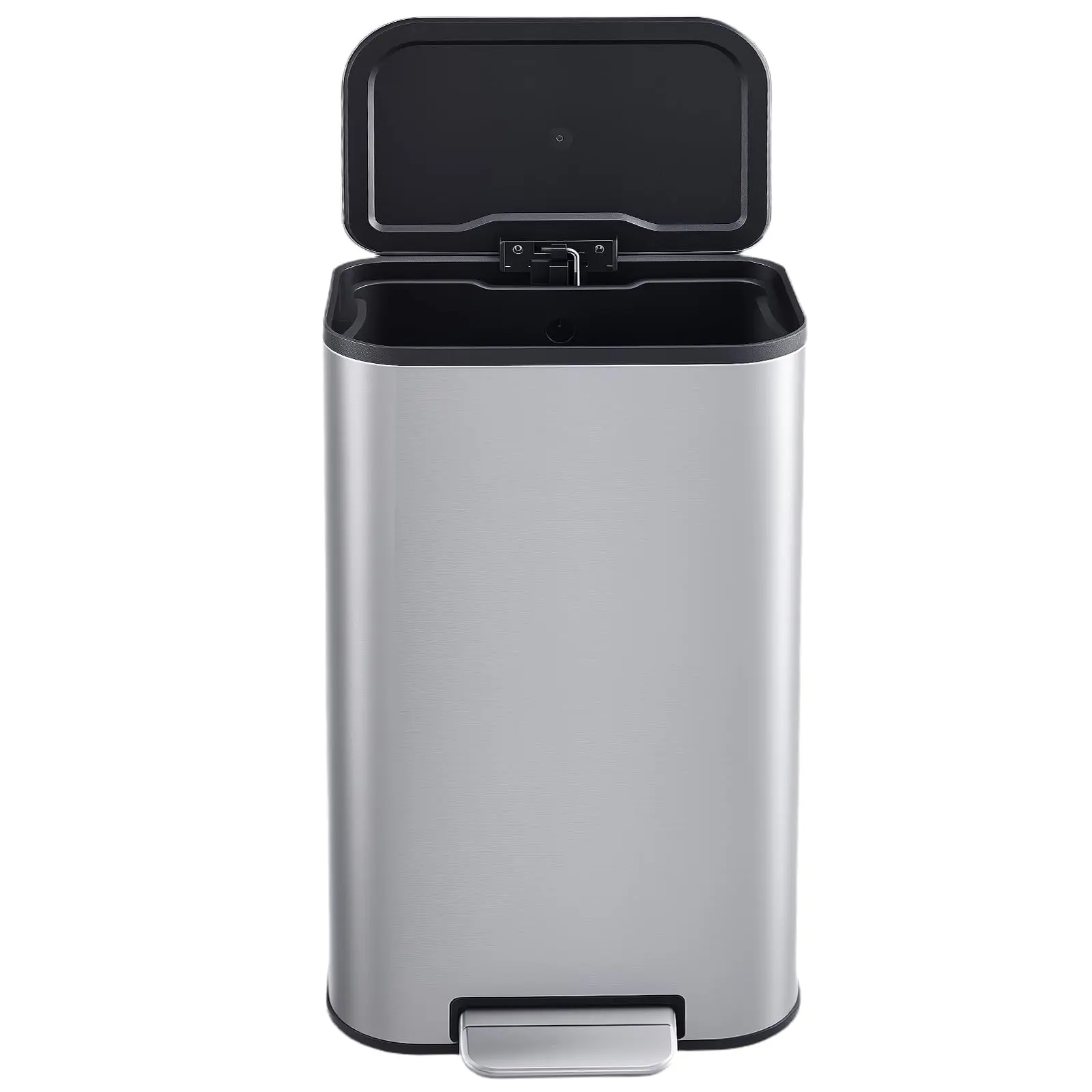 Garvee Upgraded Trash Can,8 Gallon (30L) Stainless Steel Step-on Garbage Can with Soft-Close Lid & Odor Protection, Removable Inner Bucket, Handles,Brushed Stainless Steel Finish