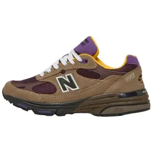 New Balance 993 Made in USA 'Mushroom Midnight Violet' Men's Running Shoes with Laces All Seasons Durable Mesh Upper Cushioned Midsole