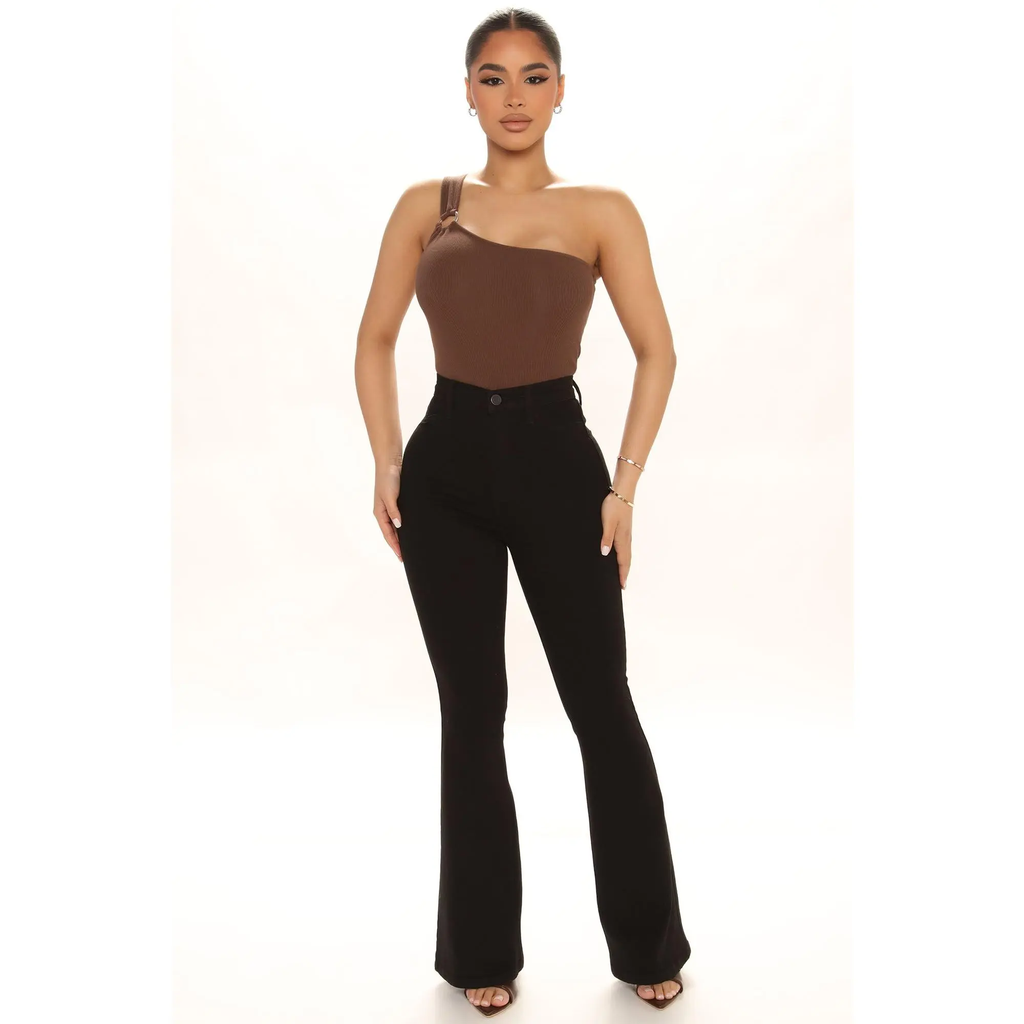 Petite Deep In My Soul Flare Jeans - Black
