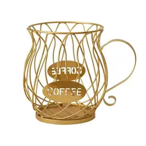 Nordic Style Coffee Capsule Storage Rack, Iron Art Display Shelf for Snacks and Candies, Cafe Decoration, Cup Shape Organizer, Coffee Bar Accessories, Coffee Station Accessories