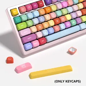 KBDiy Gummy Bears KOA Profile Keycaps Set 139 Keys Cute Art Kawaii Keycaps for Cherry Gateron MX Switches Mechanical Keyboards Dye Sublimation Only Keycaps
