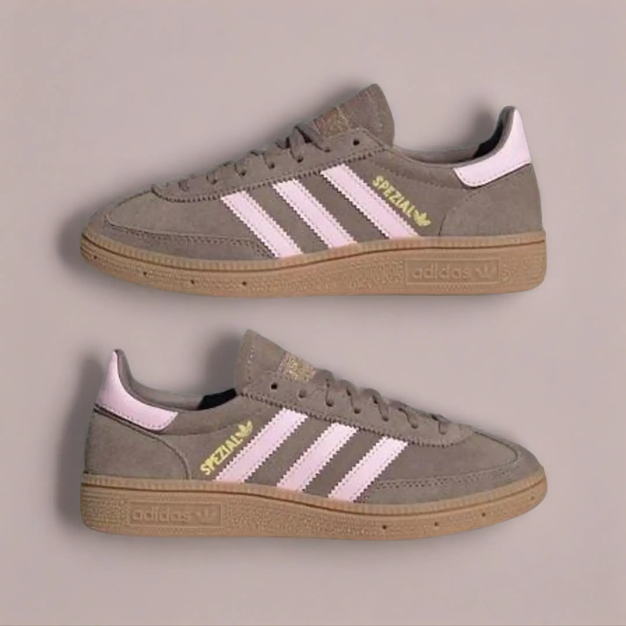 adidas Handball Spezial Trace Brown Clear Pink Youth / Women's Perfect Fashion Footwear Walking Sneaker Shoe Girl adidas Handball Spezial Trace Brown Clear Pink Youth / Women's Perfect Fashion Footwear Walking Sneaker Shoe Girl