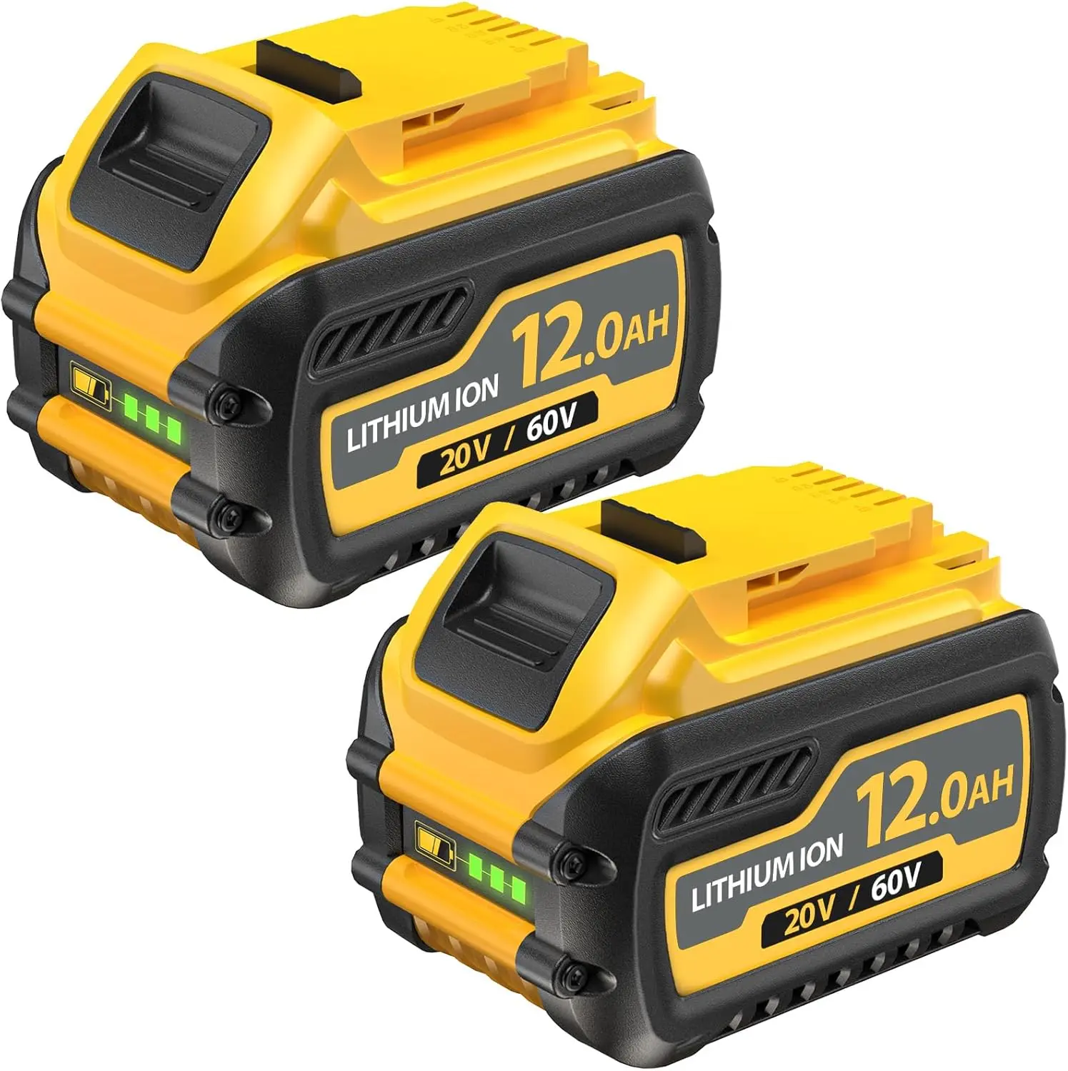 2-Pack,Compatible with DeWalt power tools and battery packs; suitable as a replacement battery pack for DCB609 and DCB606 models (Lithium-ion).