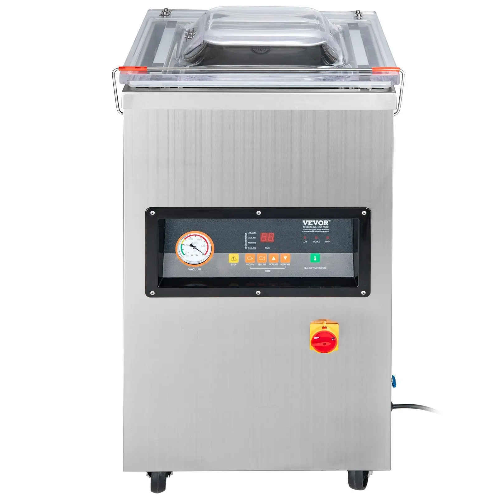 【Backtoschool】VEVOR Chamber Vacuum Sealer, 600W Sealing Power, Vacuum Packing Machine for Wet Foods, Meats, Marinades and More, Compact Size with 15.7" Sealing Length, Applied in Home Kitchen and Commercial Use