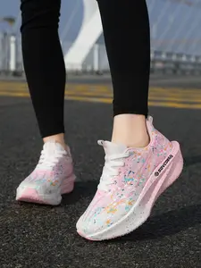 Women's Casual Running Shoes, Breathable Sports Sneakers with Carbon Plate Technology, Lightweight Cushioned Shoes for Running and Walking