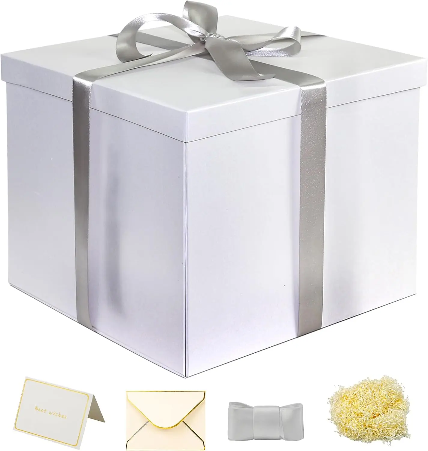Large  Box 12x12x10 Inches,White  Boxes for presents,Birthday  Box,for Packaging,Valentine's Day,Mother's Day,Christmas,Anniversaries.
