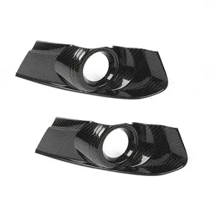 CheroCar 2-Piece Kit Front Fog Light Trim Cover for Ford Mustang 2015-2017, ABS Material, UV Resistant, Easy DIY Installation