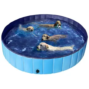 Costoffs XXXL Foldable Pet Pool, Anti-Slip Portable Dog & Cat Bath Tub, Extra Tough PVC for Backyard, Beach & Home Use