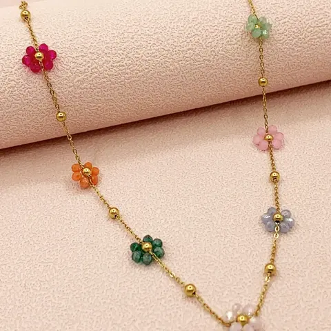 Boho Style Flower Decor Necklace, Clavicle Chain Necklace, Casual Versatile Fashion Accessories for Women, Minimalist Cute Jewelry Gift, Goddess Necklace, Clavicular Necklace, Collarbone Chain, Decorative Necklace, Fashion Accessory Necklace