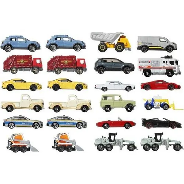 Matchbox 1:64 Diecast Model Cars Basic 24-Piece Collection L Assortment [COLLECTIBLES] – Ships in Own Container, Toy Collectible Set, Diecast Toys