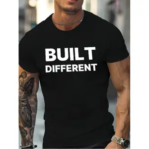 [Cotton Casual Tee] Pure Cotton Men'S Casual T-Shirt - Comfortable, Breathable, Micro Stretch - Round Neck, Knitted - Suitable for Daily Outdoor Wear Crewneck Tshirt