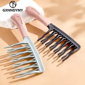 Wide Tooth Comb with Double-layer Wavy Tooth Design, 1 Count Detangling Wide Tooth Comb for Curly Hair, Wet, Long Hair, Heatless Styling Tools, Hair Styling Combs, Hair Care Comb