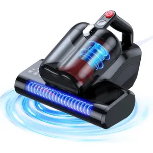 Upgraded Mattress Mite Vacuum Cleaner 16kPa Suction UV Disinfection LED Display 6-in-1 Handheld for Carpets Sofas Bedding Multi Function Automatic Cleaning