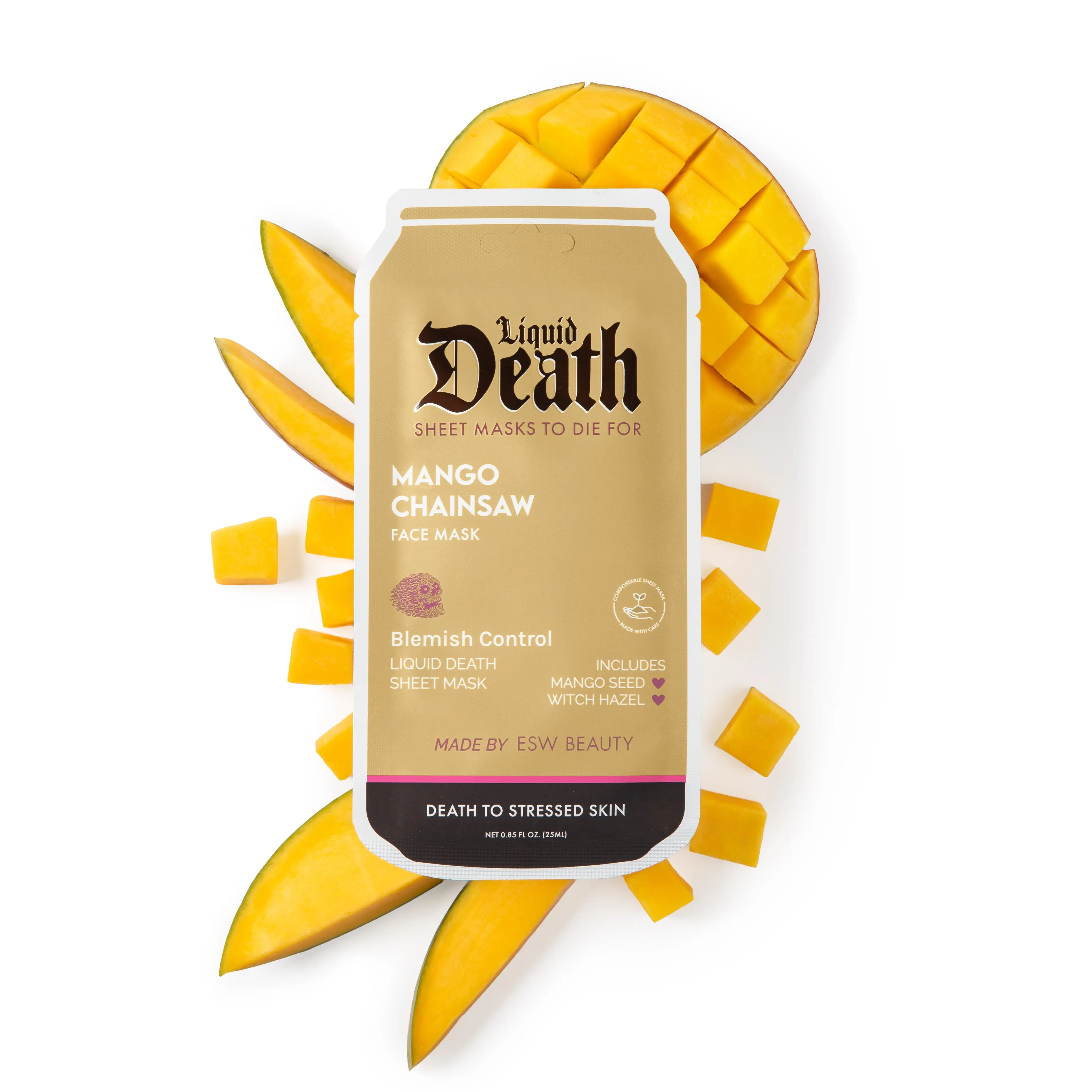 Mango Chainsaw Blemish Control Liquid Death Face Mask