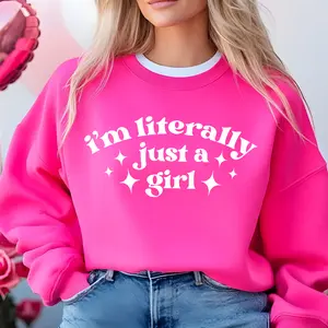 I'm Literally Just a Girl Single Color Screen Print - White Ink