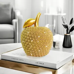 Luxury Apple Ornament, Christmas Peace Fruit Decoration, Living Room TV Cabinet Lucky Charm, Housewarming Gift