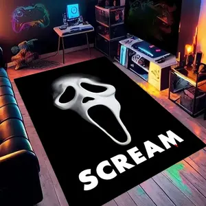 Scream (22) Cartoon Print Carpet, Home Living Room Bedroom Office Chair Under Carpet, Gift for Family and Friends, Christmas Decorative Carpet