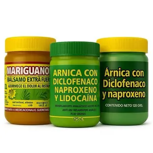 (3 models) Combo Pack Extra Arnica pomada muscular + Mariguanol Balsamo extra fuerte cream 125g + Arnica y Lidocaina Massage Balm – 125g | Soothing Full-Body Care pomada de árnica con diclofenaco y naproxeno