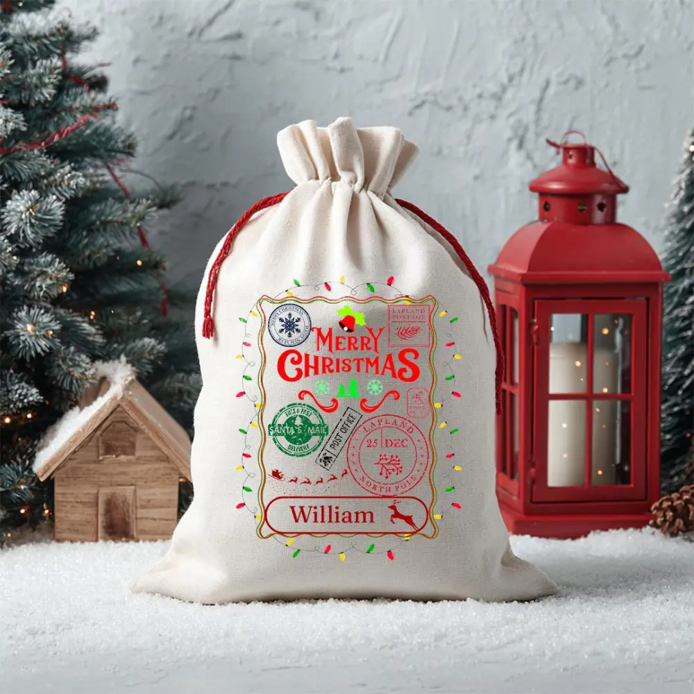 Personalized Christmas Sack: Santa Mail Delivery Gift Bag