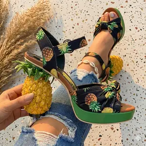 Bella Pineapple Platform Heels