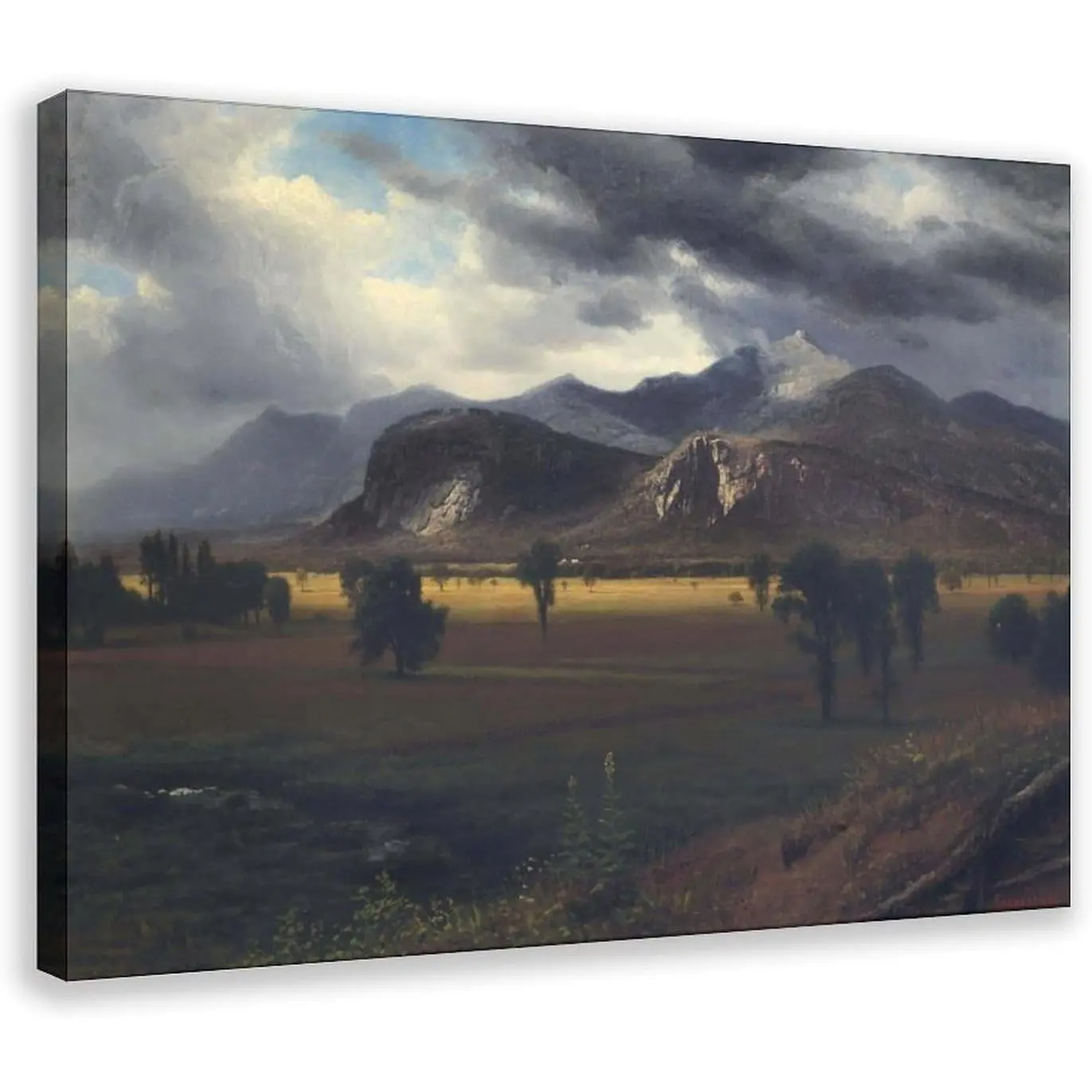 Albert Bierstadt Romantic American Landscape Storm Over Conway Meadow, New Hampshire, 1862 Canvas Art Poster And Wall Art Picture Print Modern Family Bedroom Decor Posters 12x18inch(30x45cm)