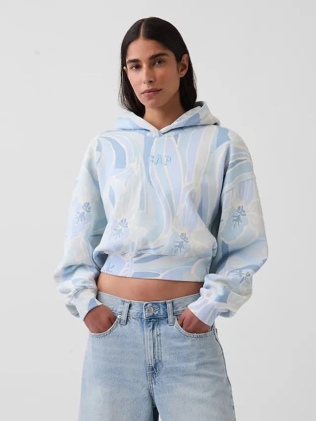 Gap Women's VintageSoft Crop Logo Hoodie Gap Women's VintageSoft Crop Logo Hoodie