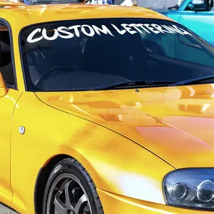 Custom Vinyl Windshield Decal – Personalized Car Lettering Stickers for Any Text – Waterproof, Sunproof Decal – 20+ Colors and Multiple Sizes Available – Easy to Apply and Perfect for All Vehicles